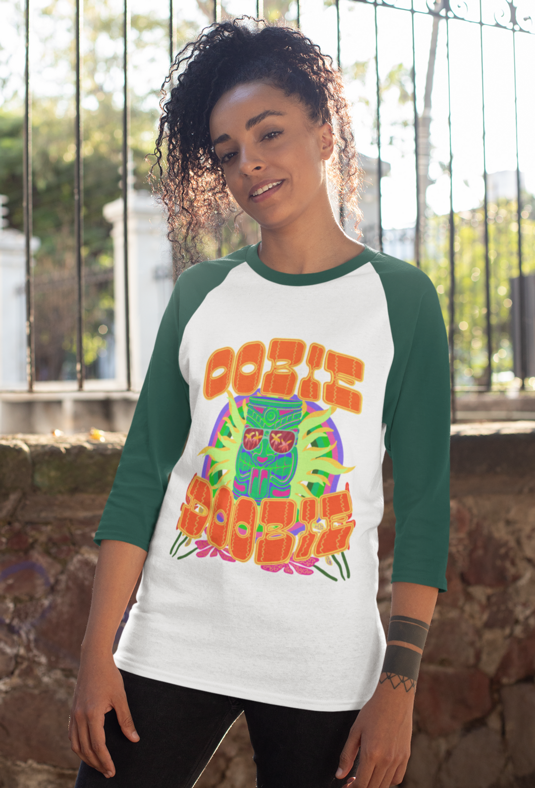 OOBIE DOOBIE, Psychedelic Luau, 3/4 sleeve raglan shirt