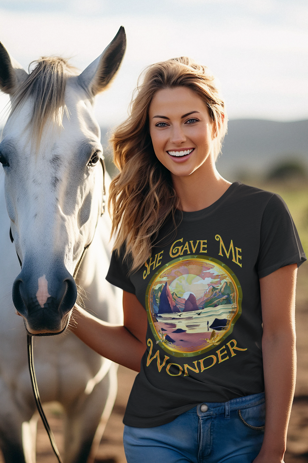 SHE gave me Wonder, Pacific beach, Mother nature, unisex t-shirt