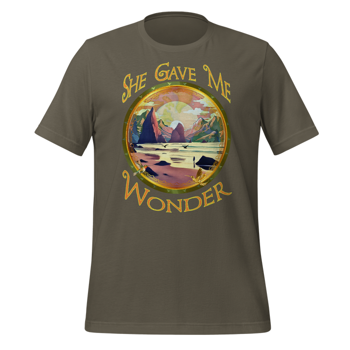 SHE gave me Wonder, Pacific beach, Mother nature, unisex t-shirt